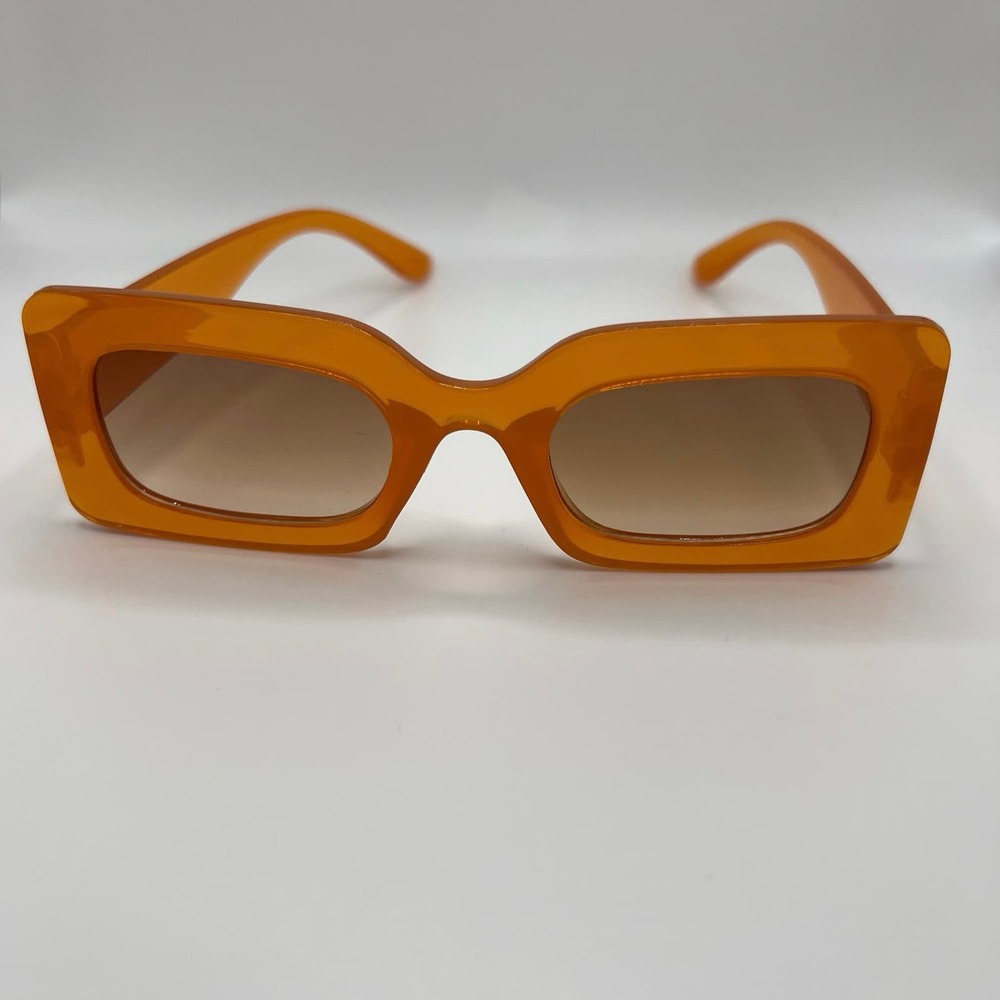Brown frame and lens rectangular sunglasses